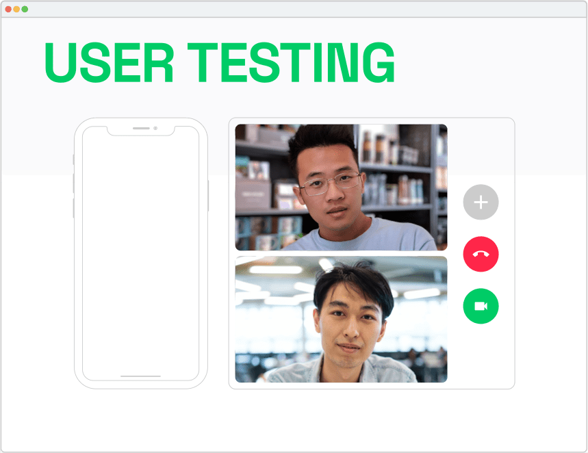 Example of user testing