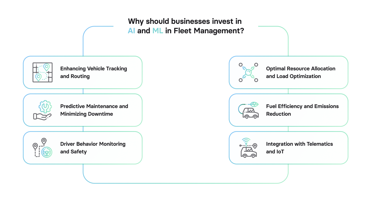 Why should businesses invest in AI and ML in fleet management?