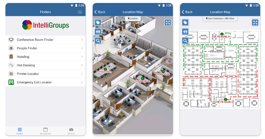 Industries benefiting most from indoor navigation solutions: Corporate offices and business campuses
