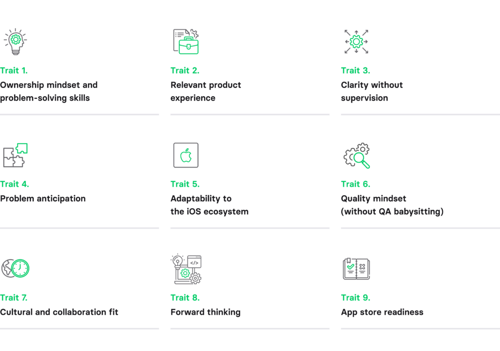traits to look for when hiring a Swift developer 